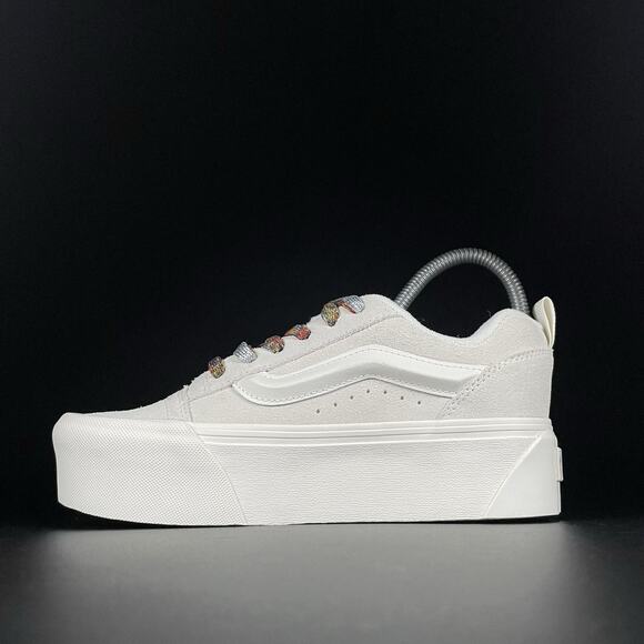 Vans Knu Skool Women’s Size 7 White Suede Casual Platform Sneaker Skate Shoe NEW - Picture 7 of 9